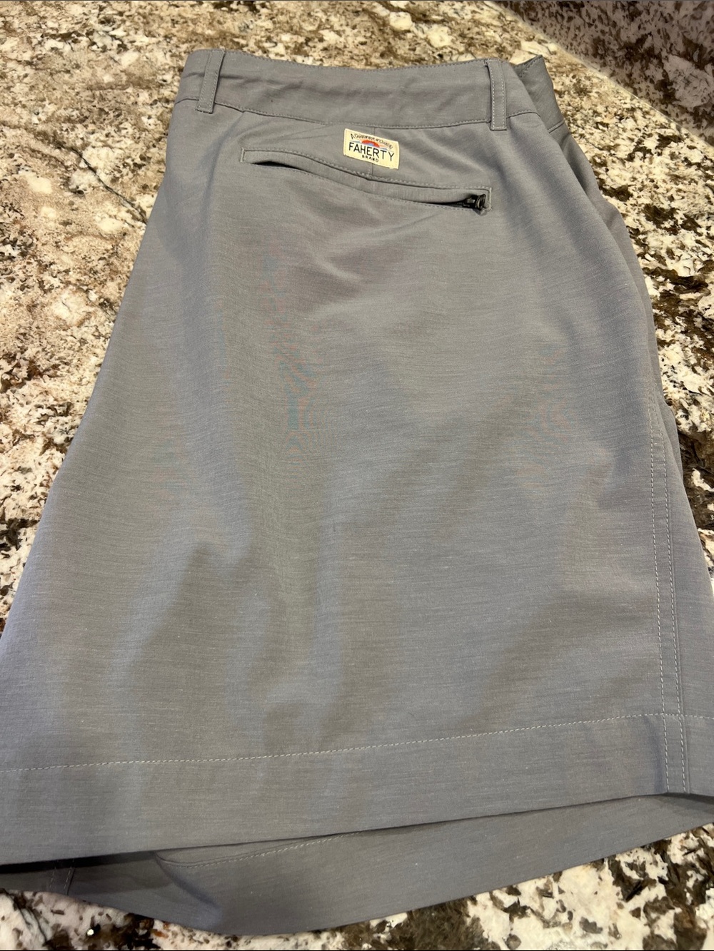 Faherty Slate Blue Flat-Front Men’s Shorts